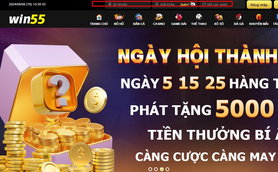 Hướng dẫn cách chi tiết đăng nhập vào link trang chủ nhà cái Win55 an toàn nhất